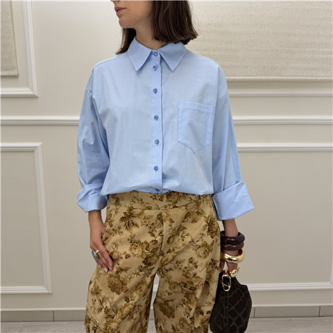 Camicia Basic Con Taschino Frontale