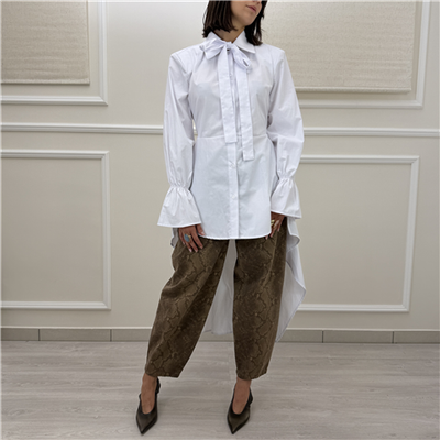 Maxi Camicia Con Fiocco Maxi Camicia Con Fiocco