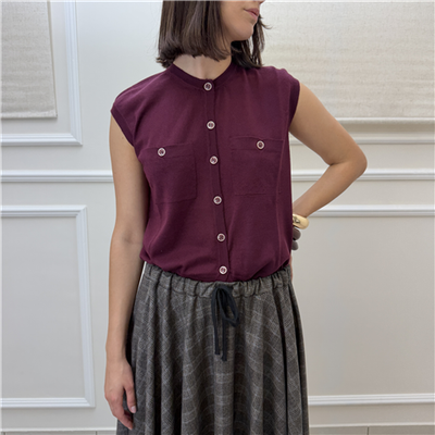 Cardigan In Maglia Con Taschini