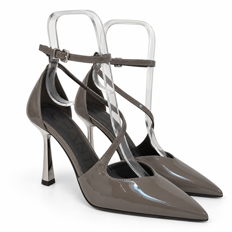 Décolleté Con Tacco Metallico Décolleté Con Tacco Metallico, Taglia: 36, Colore: FANGO