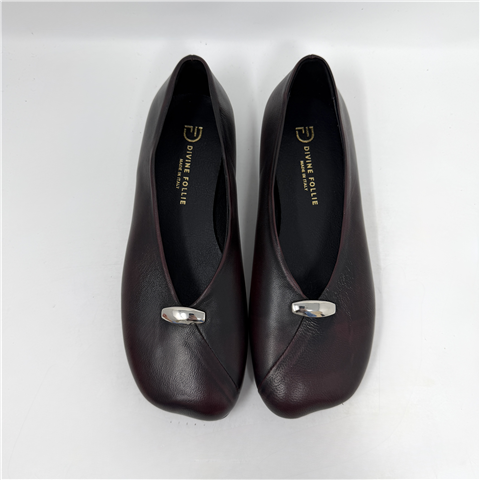 Ballerina Con Accessorio Argento Ballerina Con Accessorio Argento, Taglia: 36, Colore: BORDEAUX