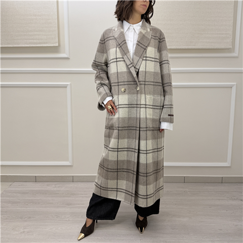 Cappotto Check Lungo Reversibile