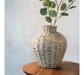 (HX33205) 10.6" GREY WILLOW VASE