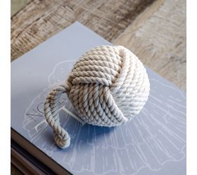 (PDXLA14) 4.25" NAUTICAL ROPE BALL W/ LOOP