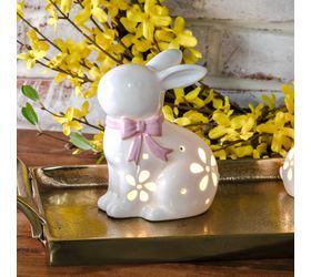 (PDKIE-03)  5"L BOW BUNNY LED LIGHT UP
