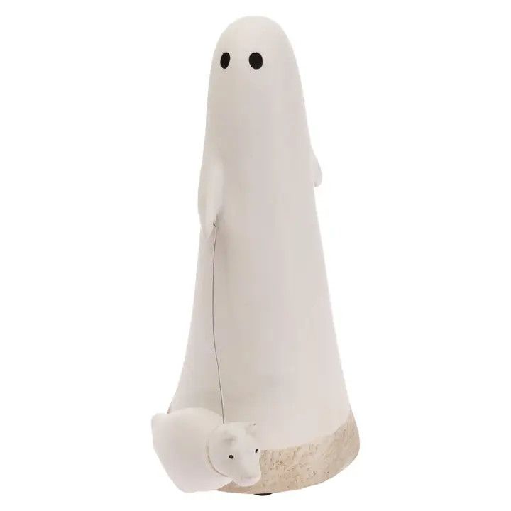 (RH) 8.5" Tall Ghostly Dog Walk Halloween Décor