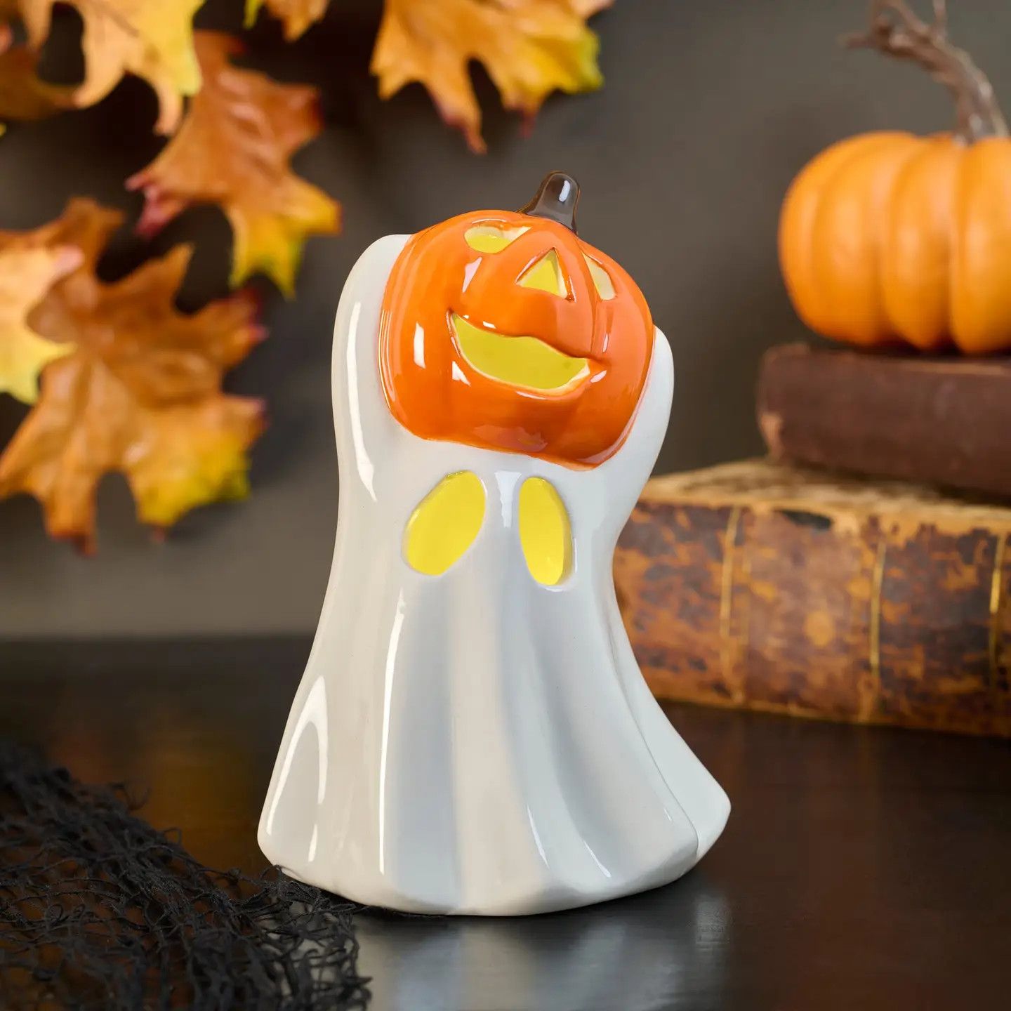 (Rl) Lighted Ghost Jack Figurine