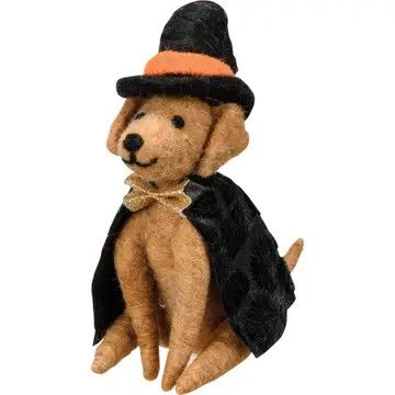 (RH) Witch Dog Critter Ornament