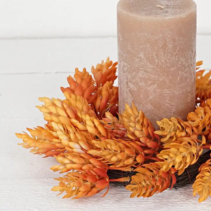 (RL) 10in Wreath-Mixed Orange Hops