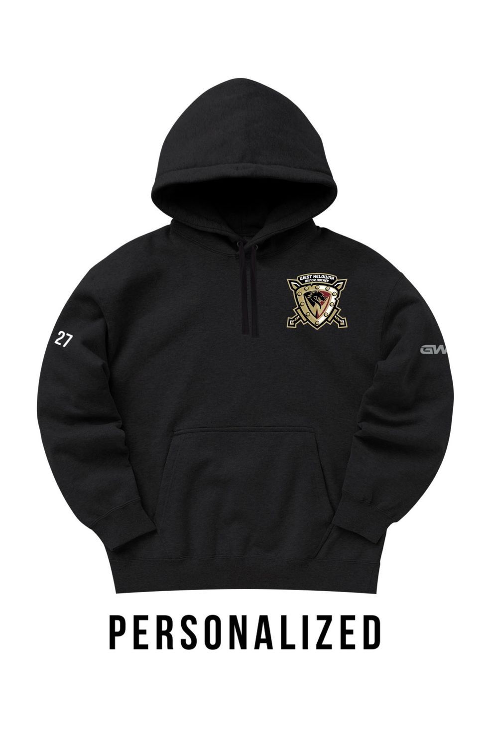 WKMHA 27 PERFORMANCE HOODIE (JUNIOR) - LEFT CHEST - PERSONALIZED