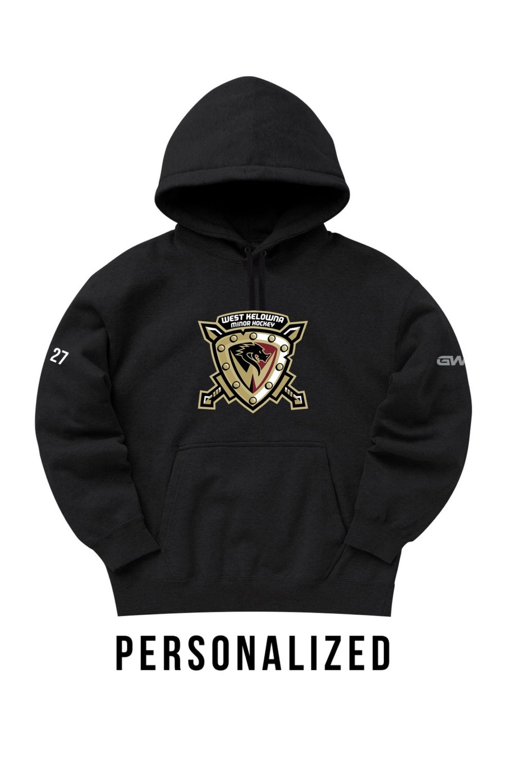 WKMHA 27 PERFORMANCE HOODIE (SENIOR) - FULL CHEST - PERSONALIZED