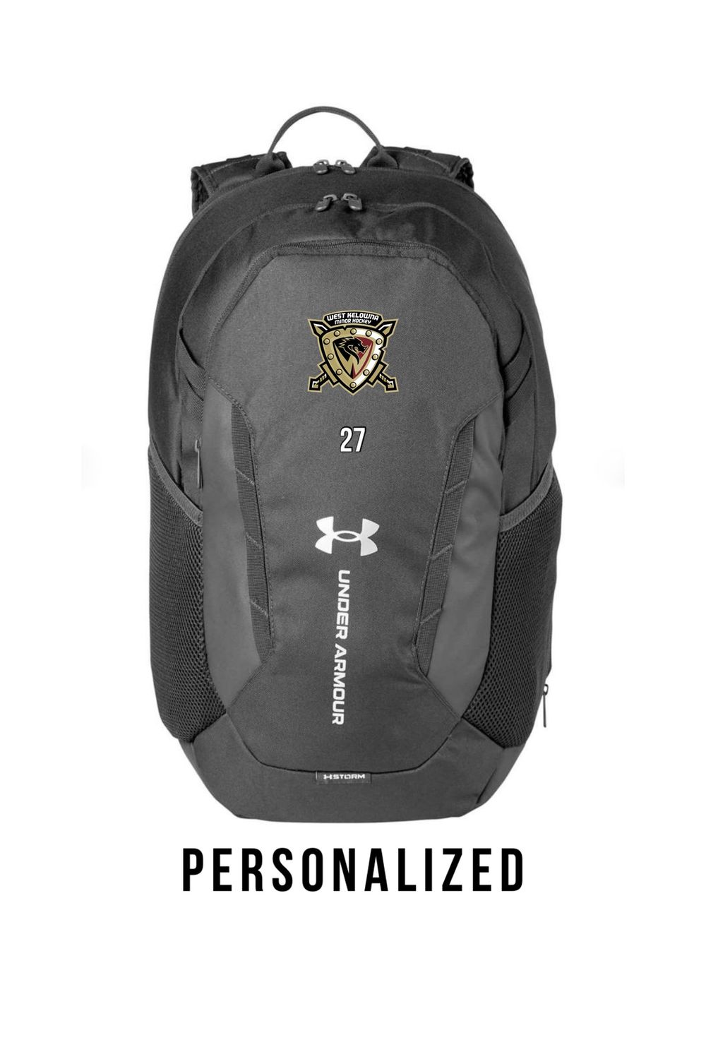 WKMHA UNDER ARMOUR HUSTLE TEAM BACKPACK 6.0 - PERSONALIZED