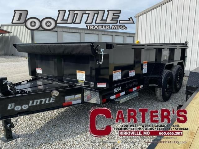 72545 *NEW* 2025 DOOLITTLE TRAILER MFG. 82&quot; X 14&#39; SCISSOR LIFT MASTER DUMP TRAILER - 14,000 GVWR W/ TARP KIT, 6&#39; SELF-STORE RAMPS, &amp; WIRELESS REMOTE!