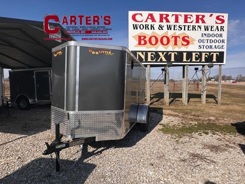 68721 *MINOR HAIL DAMAGE SALE!* ~NEW~ 2024 Doolittle Trailer Mfg 5&#39; X 10&#39; S/A CARGO W/ REAR BARN DOORS &amp; SIDE DOOR *INCLUDES 5 YEAR FRAME WARRANTY!*