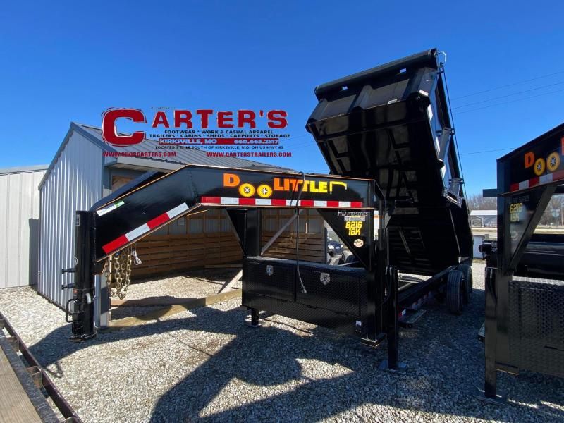 68904 *NEW* 2024 Doolittle Trailer Mfg 82&quot; X 16&#39; 16,000 GVWR MASTER Dump Trailer W/ TARP KIT, 6&#39; SELF-STORE RAMPS, HYDRAULIC JACK, SOLAR CHARGER, &amp; WIRELESS REMOTE! *INCLUDES 5 YEAR FRAME WARRANTY!*