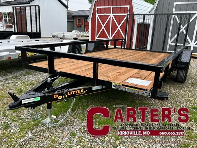 69641 *NEW* 2024 Doolittle Trailer Mfg 84&quot; X 14&#39; (12&#39; + 2&#39; DOVE) Utility Trailer W/ 4&#39; EZ-LIFT SPRING ASSISTED RAMP GATE