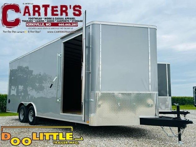 70538 ~NEW~ 2025 Doolittle Trailer Mfg 8.5&#39; X 20&#39; 7,000 GVWR T/A CARGO TRAILER (SILVER FROST) W/ REAR RAMP DOOR + 6&quot; EXTRA HEIGHT *INCLUDES MANUFACTURER&#39;S 5 YEAR FRAME WARRANTY!*