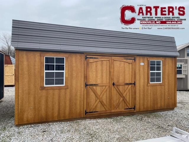 *NEW* 12&#39; X 20&#39; BUTTERNUT URETHANE-STAINED SIDE ENTRY HI-BARN