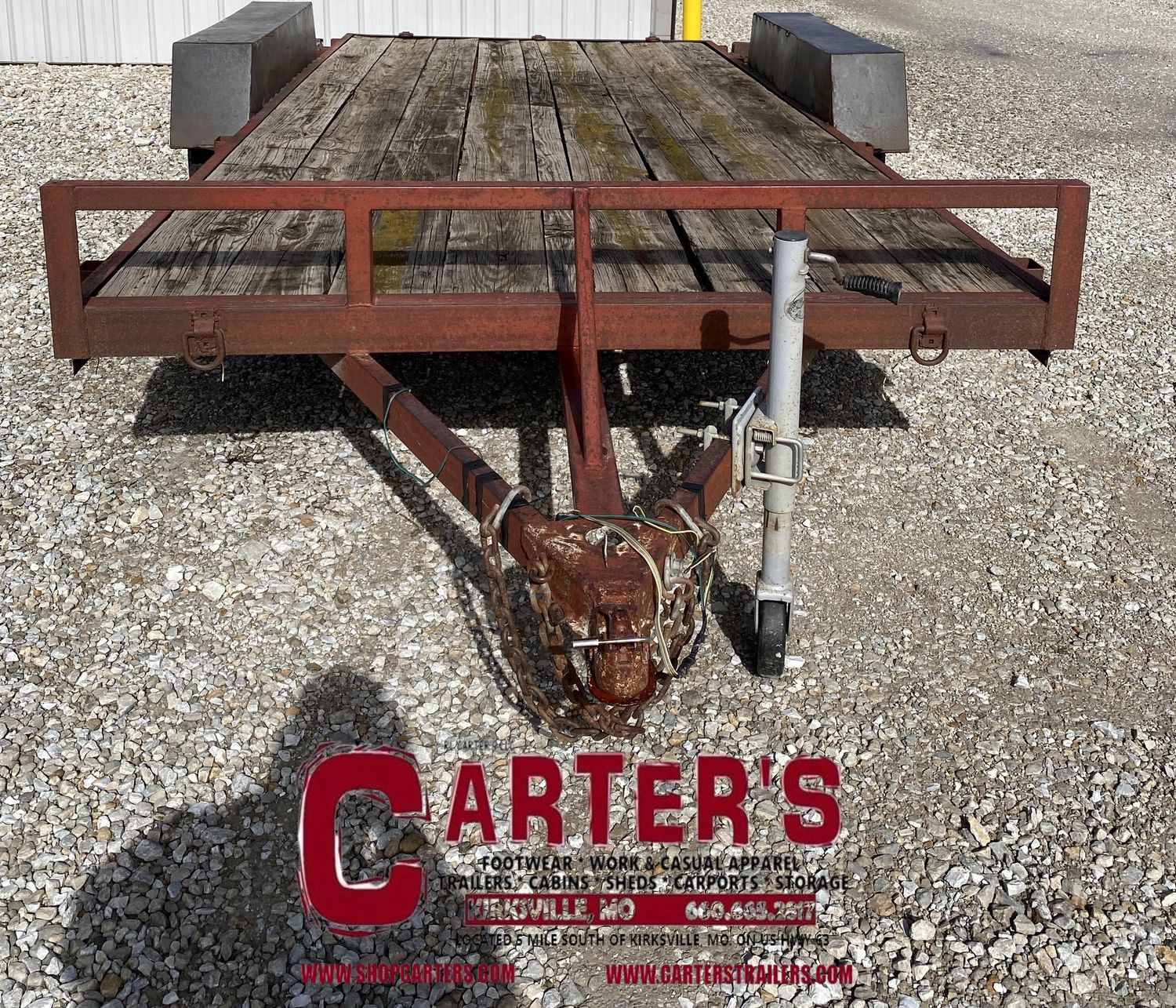2048MO *PRE-OWNED* 1993 HOMEMADE 82&quot; X 16&#39; T/A 7,000 GVWR EQUIPMENT TRAILER