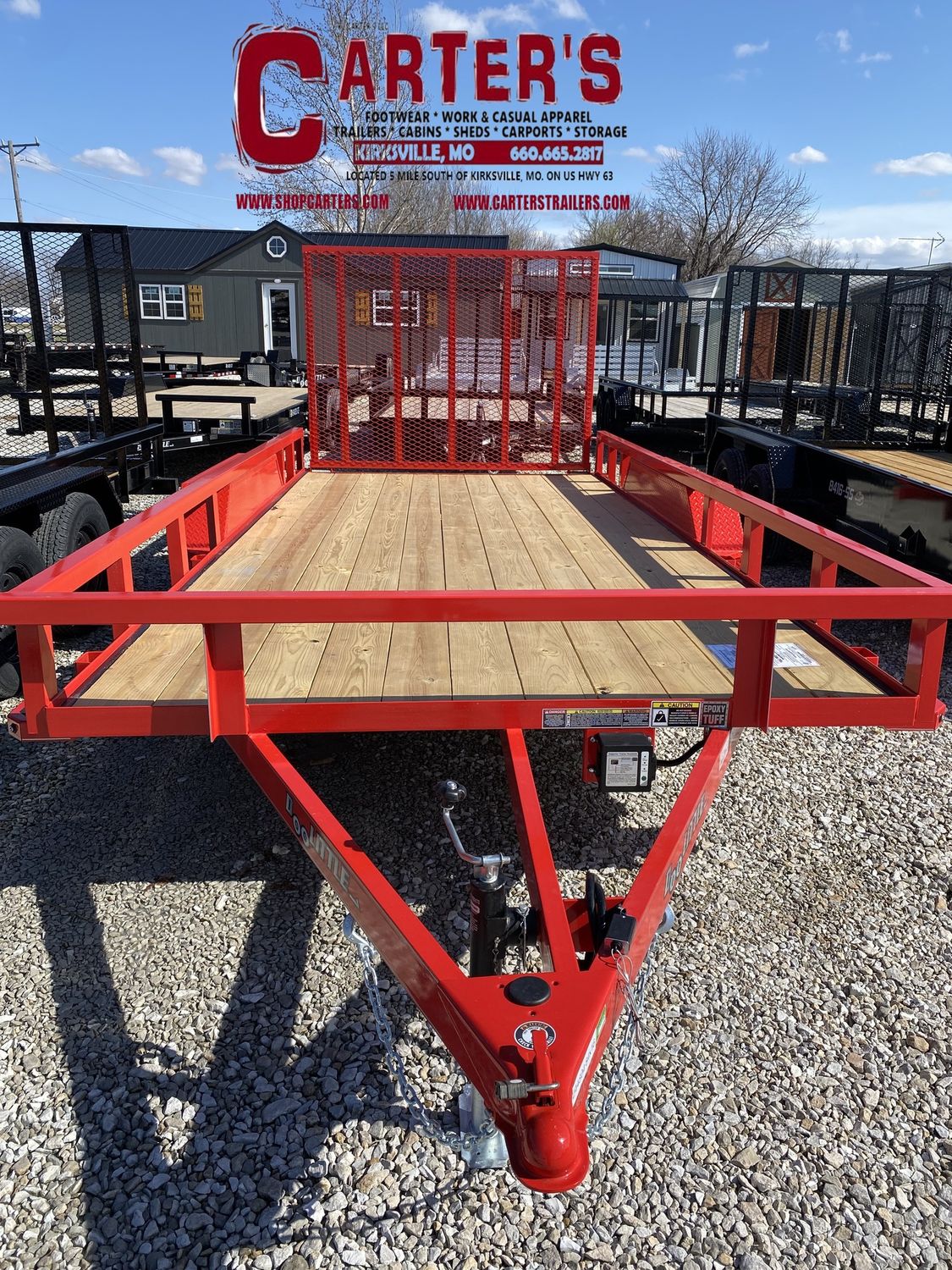 72963 ~RED~ *NEW* 2025 DOOLITTLE 84&quot; X 16&#39; TUBE-TOP T/A UTILITY TRAILER W/ 5&#39; SPRING-ASSISTED RAMP GATE!