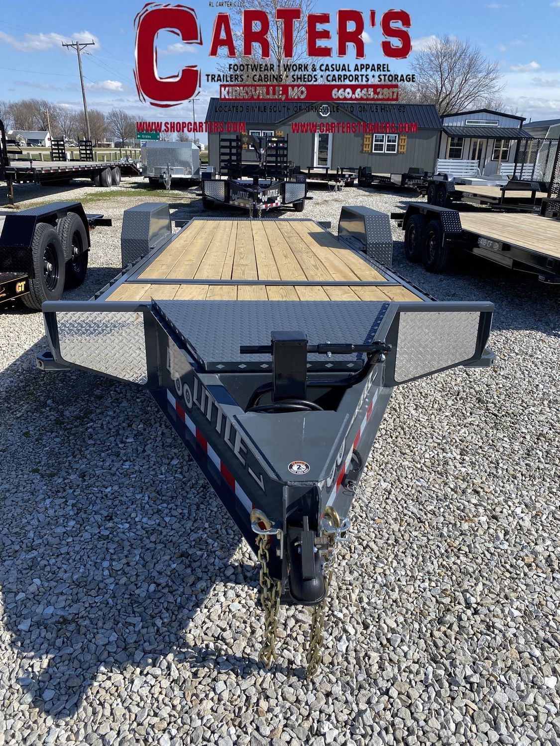 72967 ~GRAY!~  *NEW* 2025 DOOLITTLE 82&quot; X 18&#39; TILT + 4&#39; STATIONARY EZ LOADER GT 14,000 GVWR EQUIPMENT TRAILER