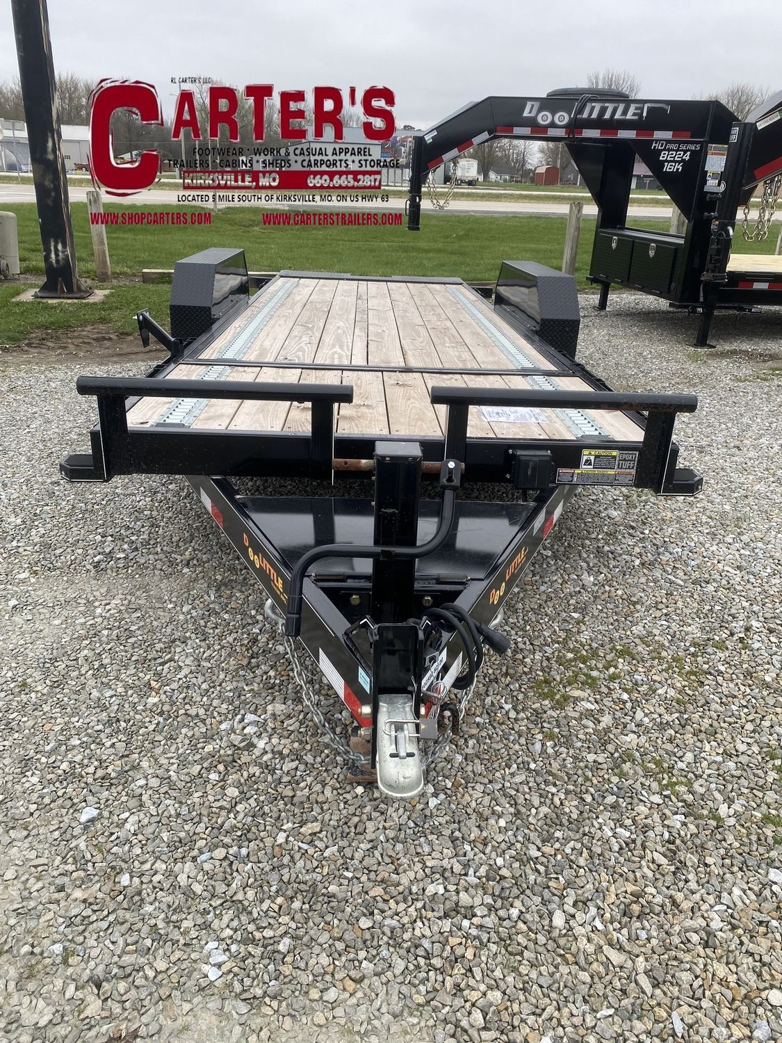 57030 *PRE-OWNED* 2022 DOOLITTLE 84&quot; X 16&#39; TILT + 4&#39; STATIONARY 10,000 GVWR EZ LOADER GT EQUIPMENT TRAILER