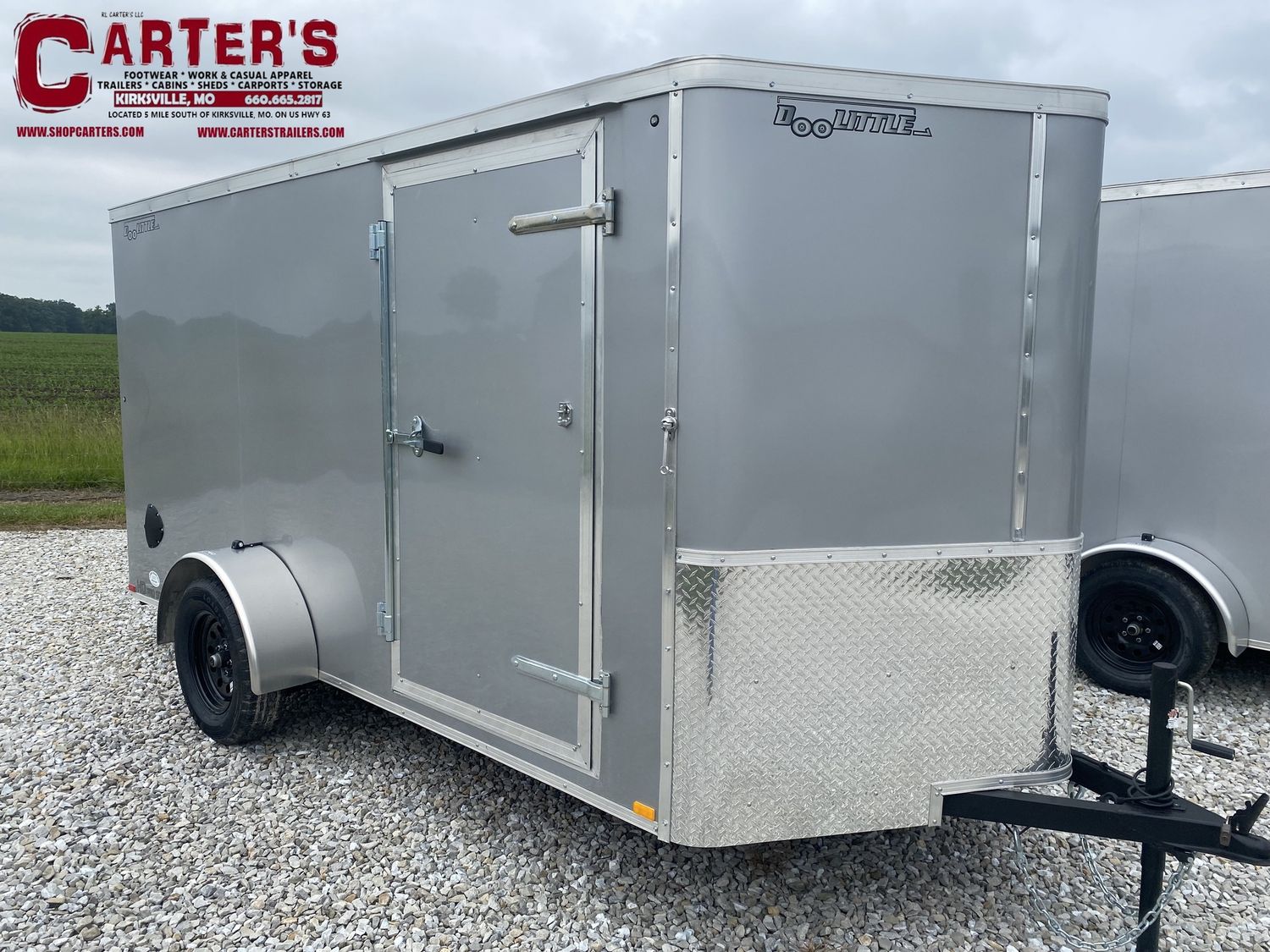 73856 *NEW* 2025 DOOLITTLE 6&#39; X 12&#39; S/A W/ REAR RAMP DOOR (SILVER) CARGO TRAILER