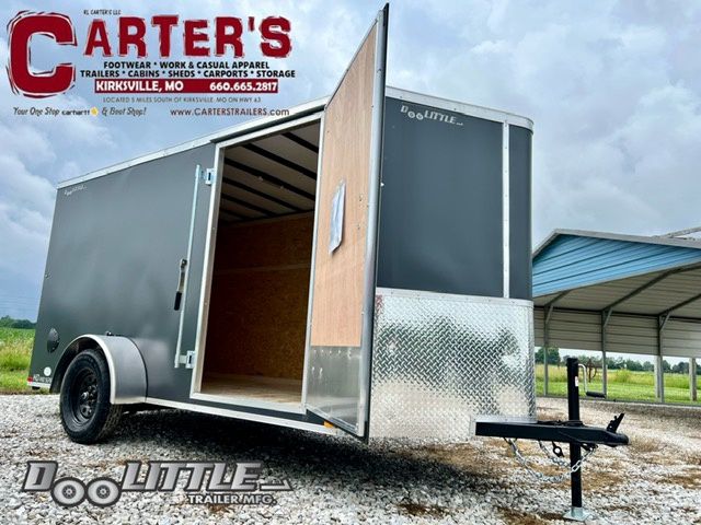 73990 *NEW* 2025 DOOLITTLE 6&#39; X 12&#39; S/A W/ REAR RAMP DOOR (GRAY) CARGO TRAILER