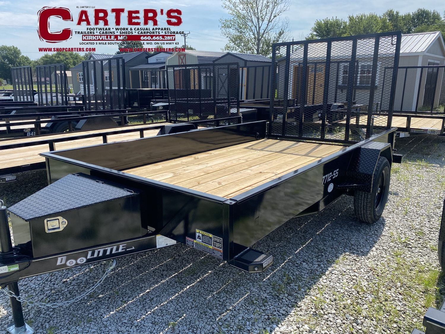 74475 *NEW* 2026 DOOLITTLE 77&quot; X 12&#39; S/A SS SERIES UTILITY TRAILER W/ 5&#39; EZ-LIFT SPRING-ASSISTED RAMP GATE! *5 YEAR FRAME WARRANTY!*