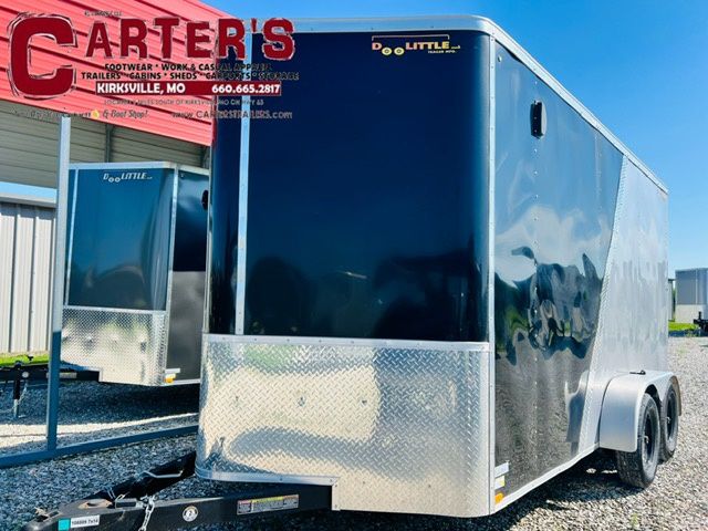 58481 ~*PRE-OWNED*~ 2022 DOOLITTLE 7&#39; X 14&#39; T/A 2-TONE CARGO TRAILER W/ REAR RAMP DOOR + 6&quot; EXTRA HEIGHT