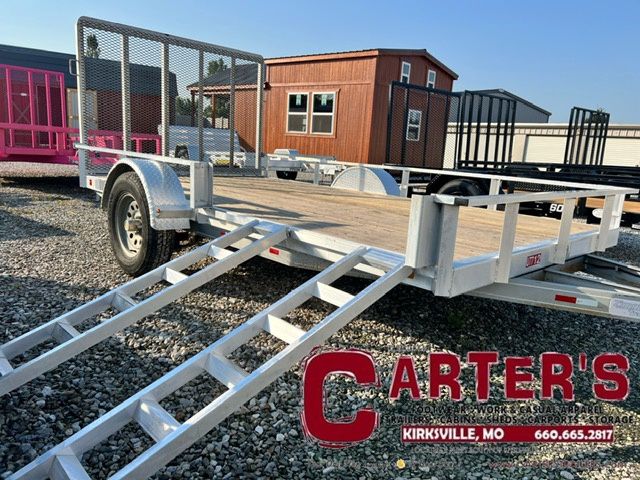 10266 ~*PRE-OWNED*~ 2014 ZIMMERMAN 77&quot; X 12&#39; S/A UTILITY TRAILER W/ 4&#39; RAMP GATE, ALUMINUM TOP RAILS, &amp; ALUMINUM SIDE LOAD RAMPS!