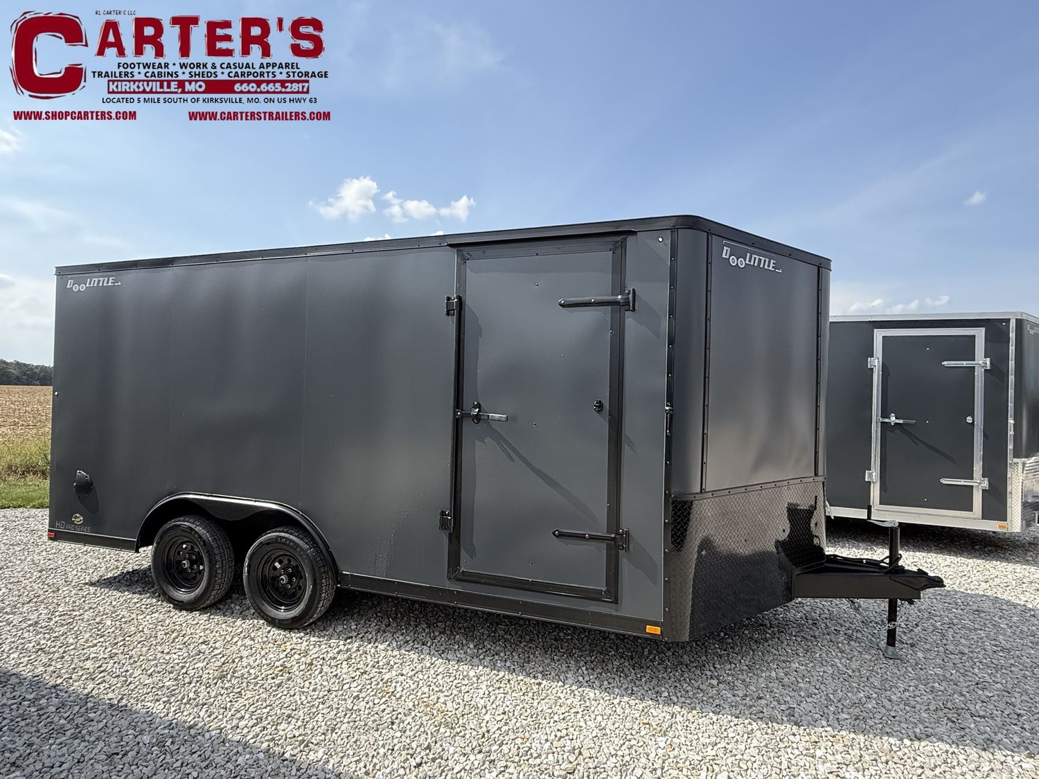 75009 *NEW* 2026 DOOLITTLE 8.5&#39; X 16&#39; T/A CARGO W/ REAR RAMP DOOR, SIDE DOOR, &amp; *BLACK OUT PACKAGE!* ~INCLUDES 5 YEAR FRAME WARRANTY!~”