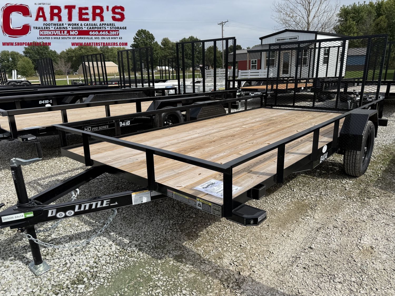 75163 *NEW* 2026 DOOLITTLE 84&quot; X 14&#39; RALLY SPORT S/A UTILITY TRAILER W/ 4&#39; RAMP GATE!