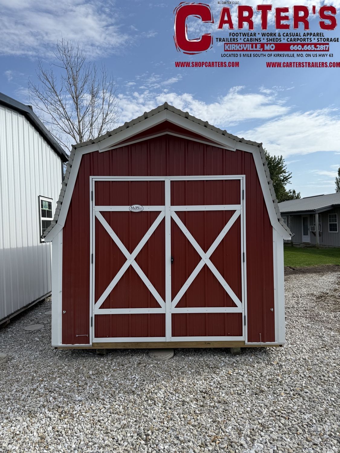 *NEW* 9&#39; X 12&#39; RED &amp; WHITE MINI BARN