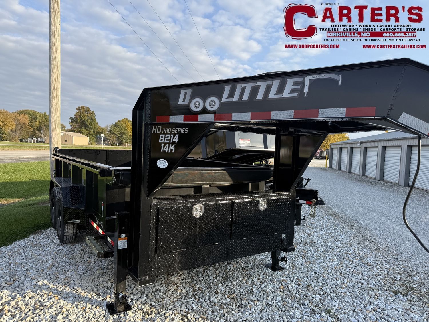 75507 *NEW* 2026 DOOLITTLE 82&quot; X 14&#39; SCISSOR LIFT MASTER DUMP TRAILER - 14,000 GVWR - GOOSENECK W/ TARP KIT, 6&#39; SELF-STORE RAMPS, &amp; WIRELESS REMOTE!