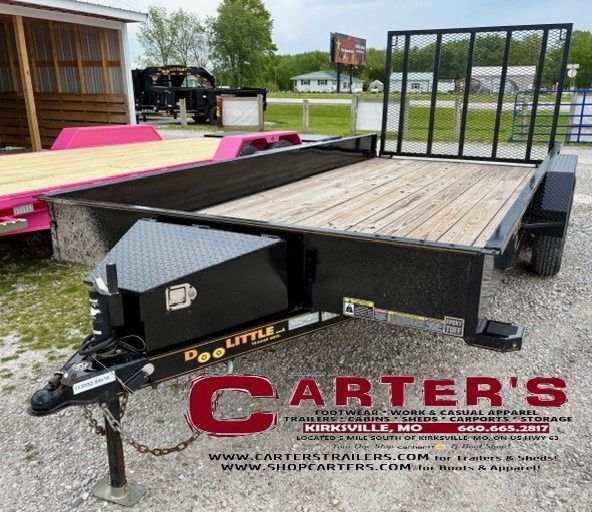 65022 ~*PRE-OWNED*~ 2023 DOOLITTLE 84" X 16' T/A SS SERIES 7,000 GVWR UTILITY TRAILER W/ 5' RAMP GATE!