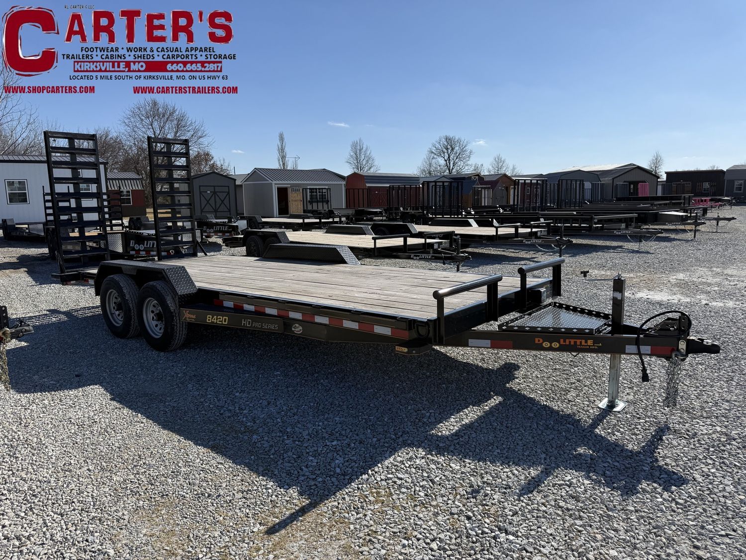 69746 ~*PRE-OWNED*~ 2024 DOOLITTLE 84" X 18' + 2' DOVE T/A XTREME 10,000 GVWR EQUIPMENT TRAILER