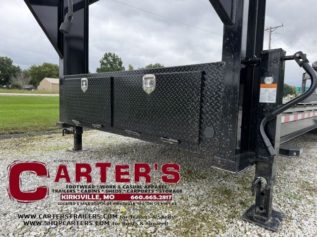 73007 ~*PRE-OWNED*~ 2025 DOOLITTLE 82" X 21' + 3' DOVE XTREME 16,000 GVWR GOOSENECK EQUIPMENT TRAILER W/ MINI MAMMOTH RAMPS! ~*ROAD READY!*~