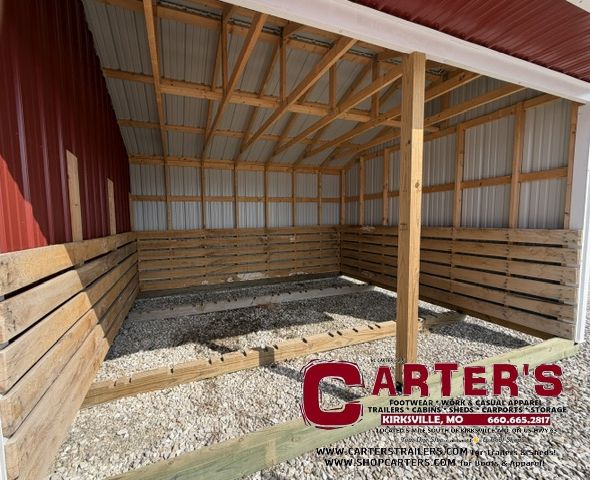 *NEW* 12' X 20' RED &amp; WHITE ANIMAL SHELTER WITH TACK ROOM!