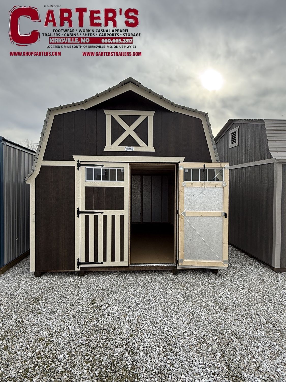 *NEW* 12' X 16' HI-BARN - LP SMART SIDING URETHANE STAINED SIDING &amp; TRIM &amp; MAINTENANCE-FREE STEEL ROOF