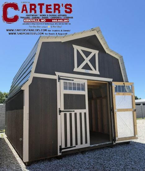 *NEW* 12' X 16' HI-BARN - LP SMART SIDING URETHANE STAINED SIDING &amp; TRIM &amp; MAINTENANCE-FREE STEEL ROOF