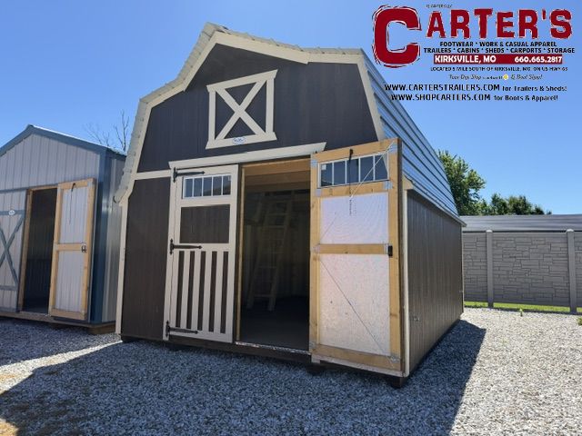 *NEW* 12' X 16' HI-BARN - LP SMART SIDING URETHANE STAINED SIDING &amp; TRIM &amp; MAINTENANCE-FREE STEEL ROOF