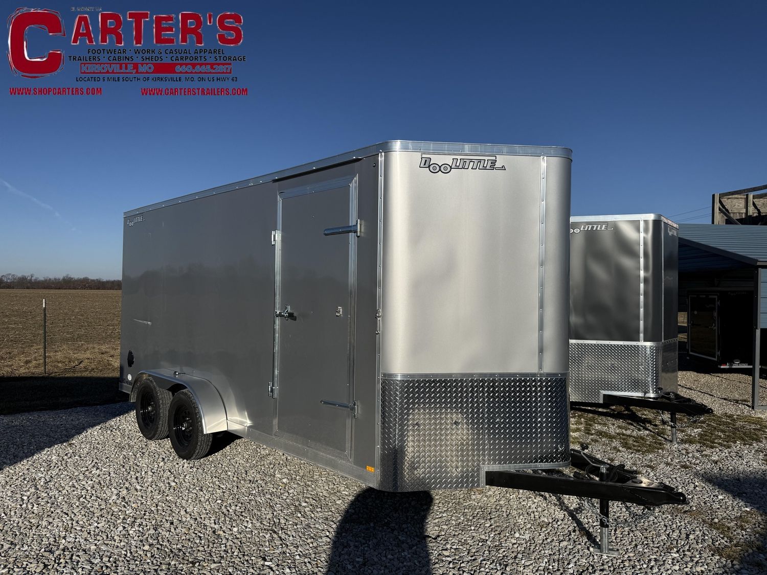 75981 ~NEW~ 2026 DOOLITTLE 7' X 16' T/A CARGO W/ REAR RAMP DOOR, SIDE DOOR, + 6" EXTRA HEIGHT! *INCLUDES 5 YEAR FRAME WARRANTY!