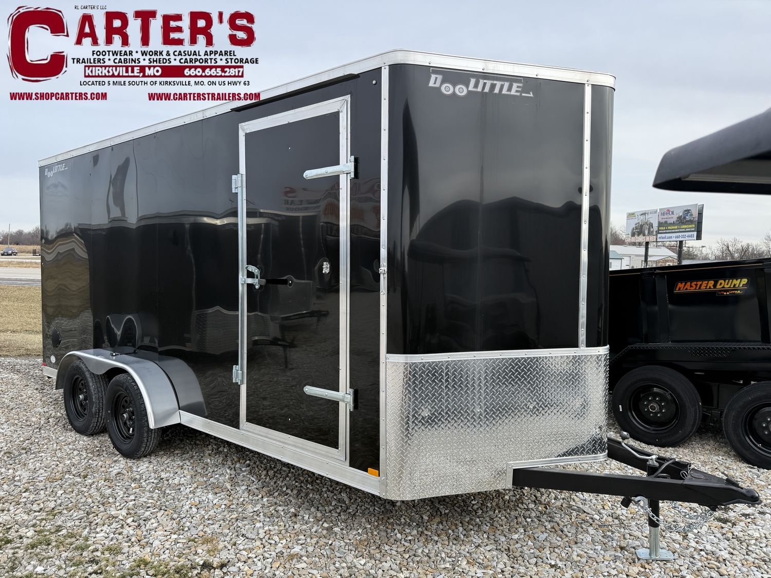 75979 *NEW* 2026 DOOLITTLE 7' X 16' T/A CARGO W/ REAR RAMP DOOR, SIDE DOOR, + 6" EXTRA HEIGHT! *INCLUDES 5 YEAR FRAME WARRANTY!