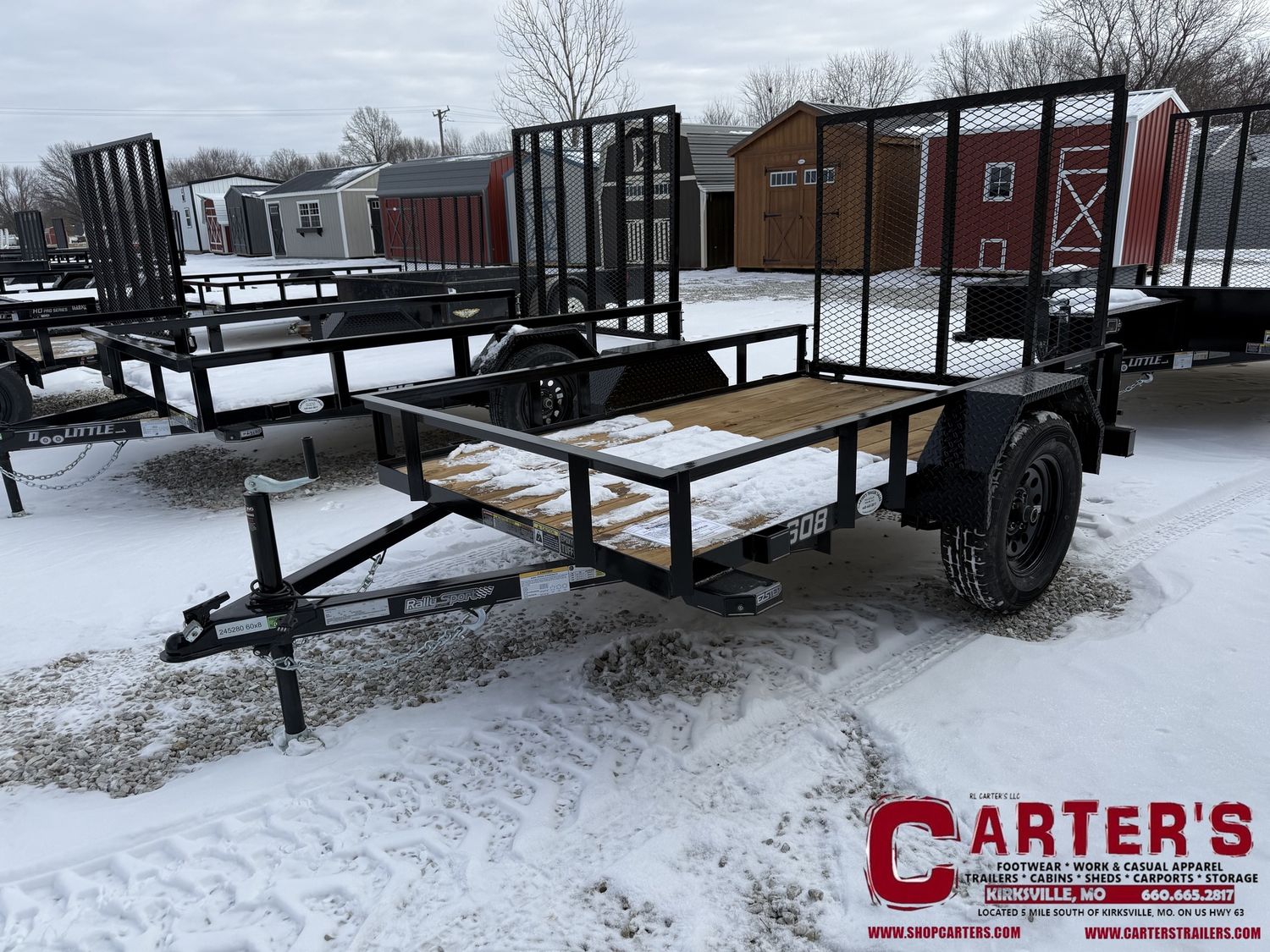 76023 *NEW* 2026 DOOLITTLE 60" X 8' RALLY SPORT S/A UTILITY TRAILER W/ 4' RAMP GATE!