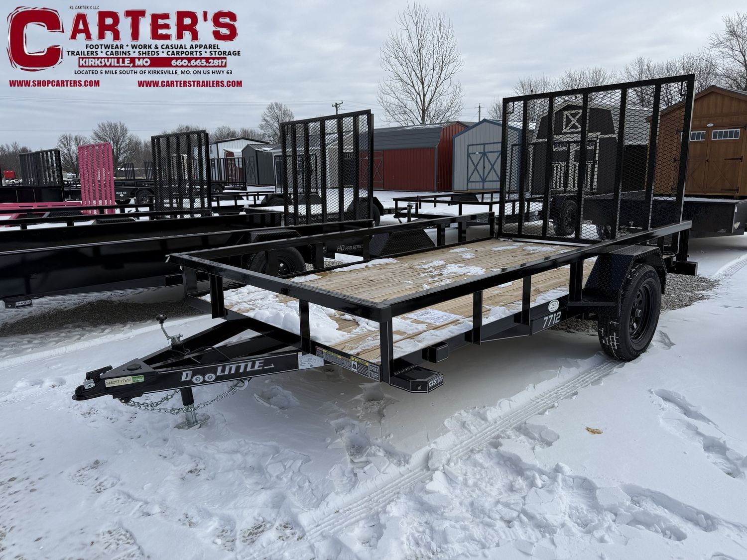 76024 *NEW* 2026 DOOLITTLE 77" X 12' TUBE-TOP S/A UTILITY TRAILER W/ 5' EZ-LIFT SPRING-ASSISTED RAMP GATE! *5 YEAR FRAME WARRANTY!*