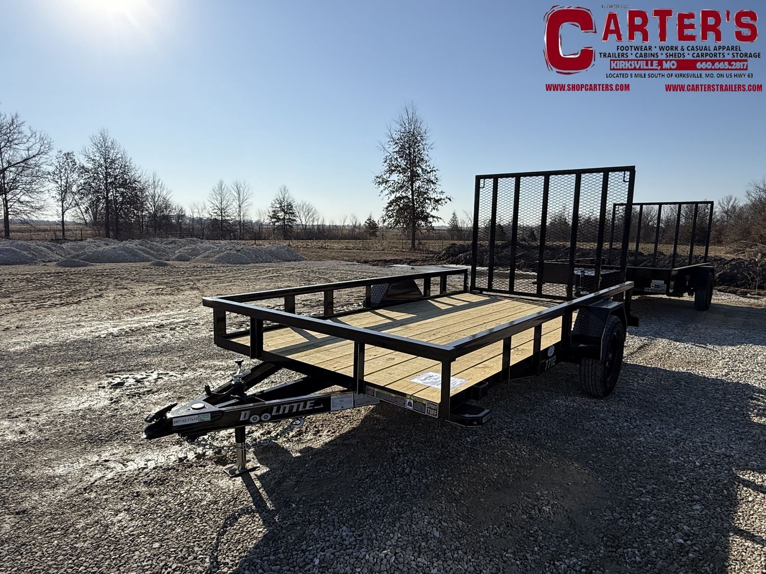 76065 *NEW* 2026 DOOLITTLE 77" X 12' TUBE-TOP S/A UTILITY TRAILER W/ 5' EZ-LIFT SPRING-ASSISTED RAMP GATE! *5 YEAR FRAME WARRANTY!*