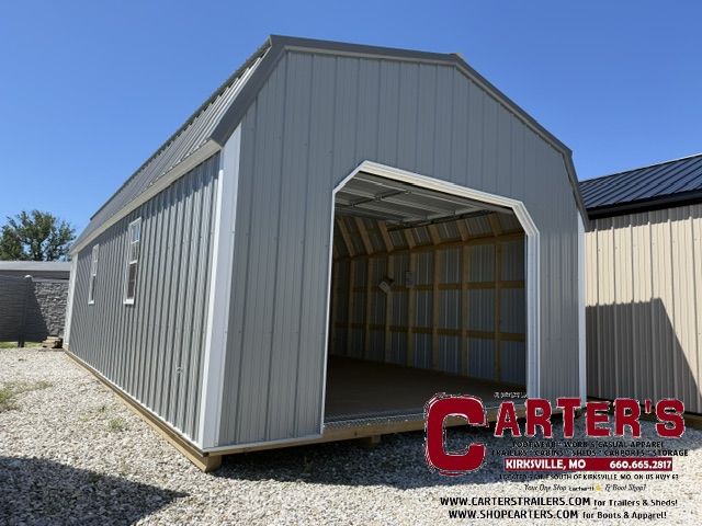 *NEW* 15' X 32' *MAINTENANCE-FREE STEEL EXTERIOR* GAMBREL LOFTED GARAGE