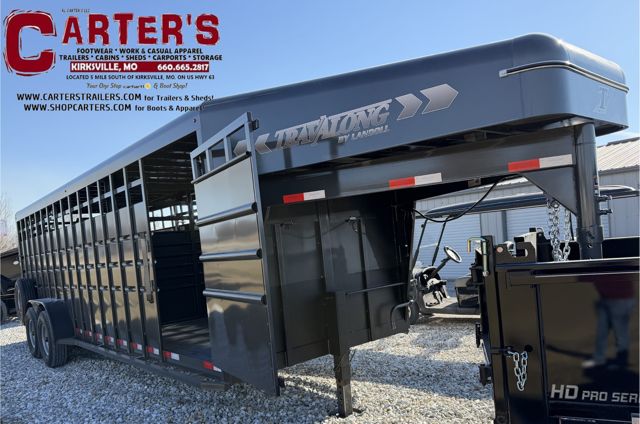 34661 *NEW* 2026 TRAVALONG 6'8" X 24' GOOSENECK STOCK TRAILER