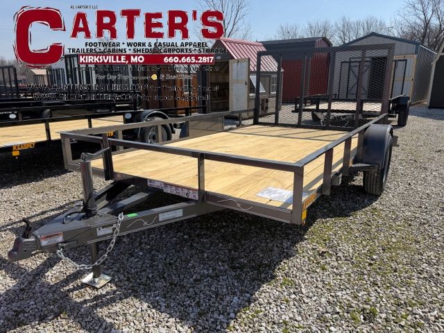 66766 *NEW* 2026 KEARNEY 83" X 12' S/A STANDARD DUTY ANGLE-TOP UTILITY TRAILER W/ 4' SPRING-ASSISTED RAMP GATE *INCLUDES 2 YEAR MANUFACTURER'S WARRANTY!* (GRAY)